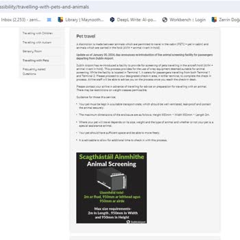 SunExpress no actualiza sistema para viaje con mascotas desde Dublín