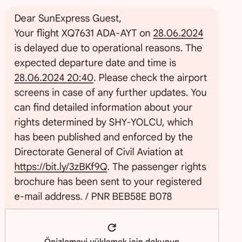 Retraso en el vuelo de Sun Express arruinó mis vacaciones