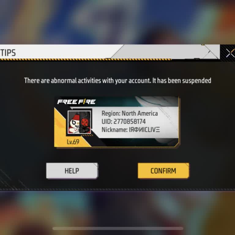 Mi cuenta de Garena Free Fire suspendida por uso de hacks en otro dispositivo