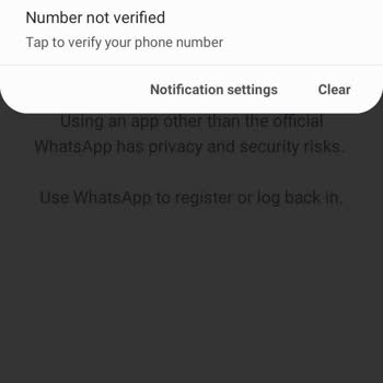 No puedo usar mi cuenta de WhatsApp oficial