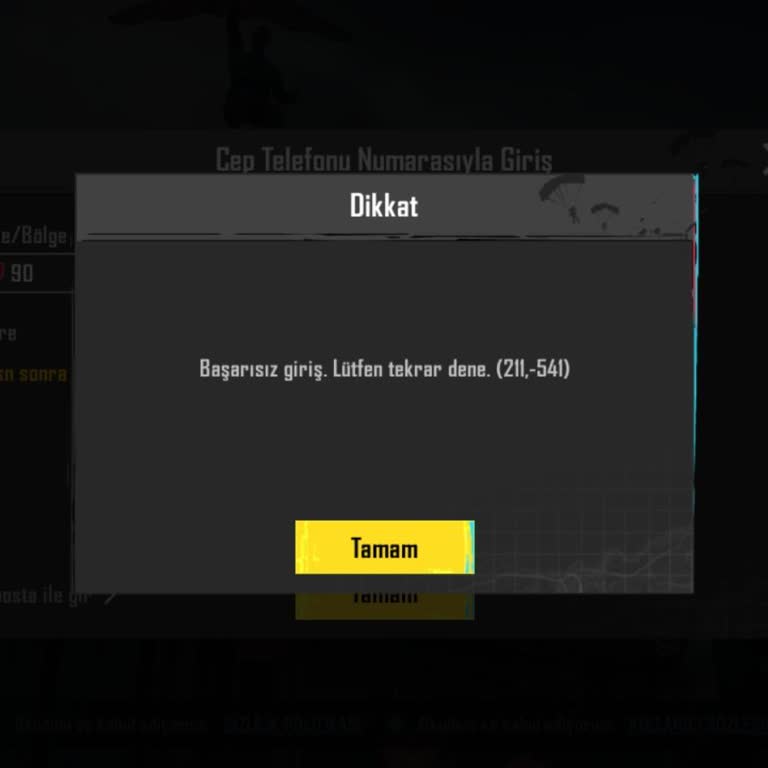 Error de inicio de sesión en PUBG Mobile