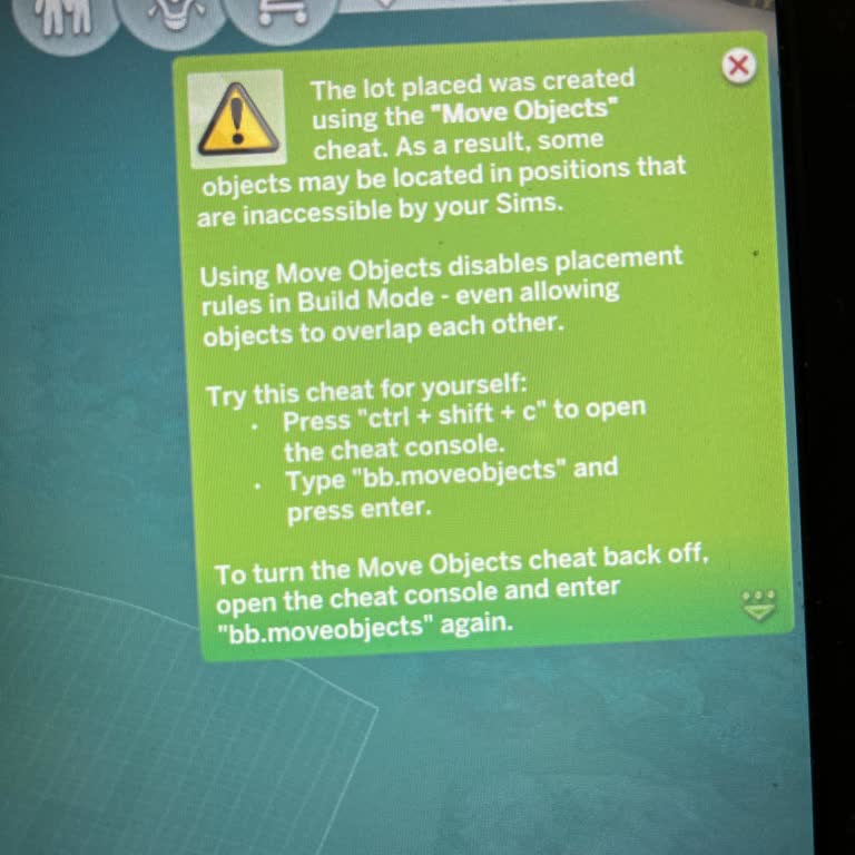 Error de truco de mover objetos en Sims 4 - Soluciones fáciles