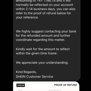 Pedido de Shein cancelado el 25 de abril, aún esperando reembolso