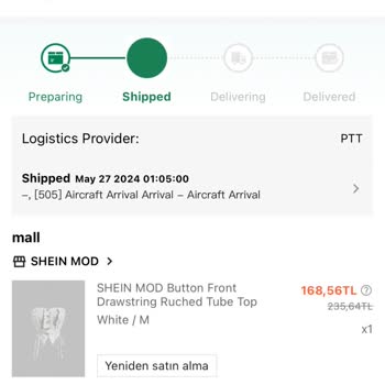 Mi pedido de Shein no avanza desde el 27 de mayo