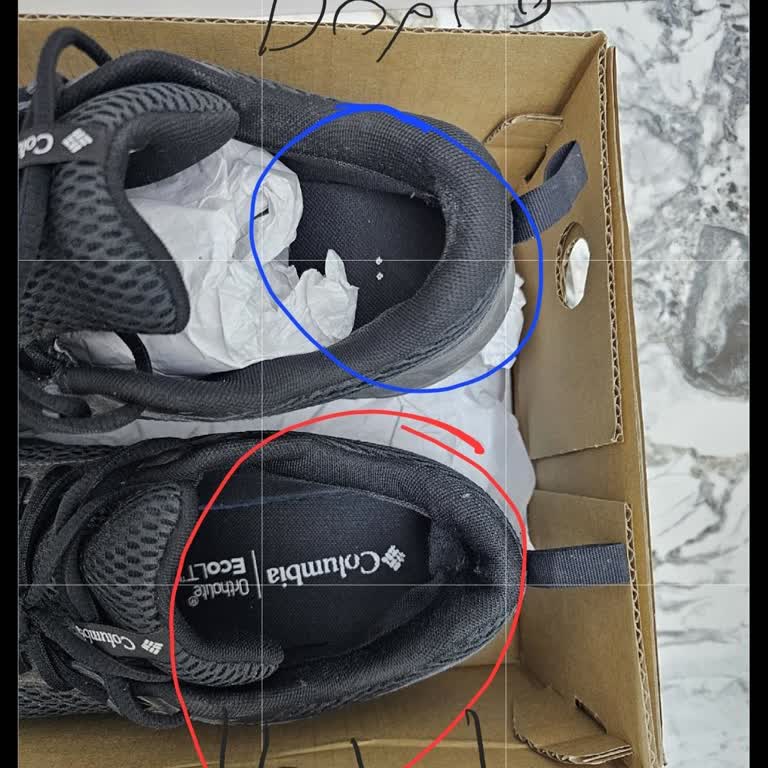 Kolombiya Zapato Izquierdo con Espuma Deteriorada y Molestia