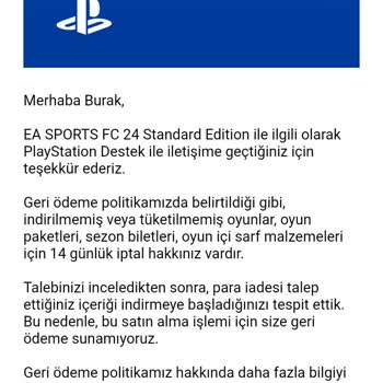 EA Sports FC 24 Solicitud de Reembolso No Cumplida