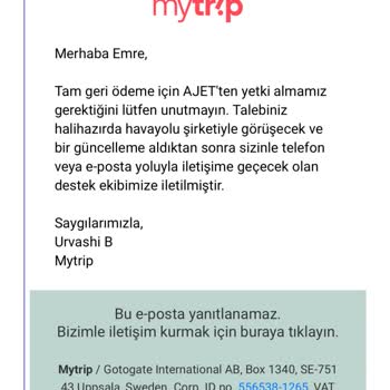 Cambio de vuelo no deseado y problema de reembolso con Mytrip