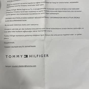 Tommy Hilfiger Zapatos Calidad Baja y Servicio al Cliente Deficiente
