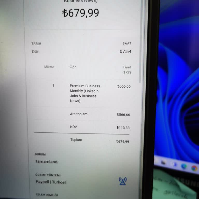 Cargo no autorizado en Paycell por suscripción a LinkedIn Premium – Solicito reembolso