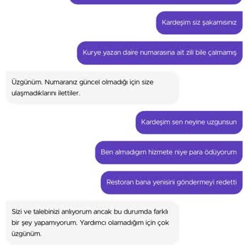 Getir: Cobro por comida no entregada