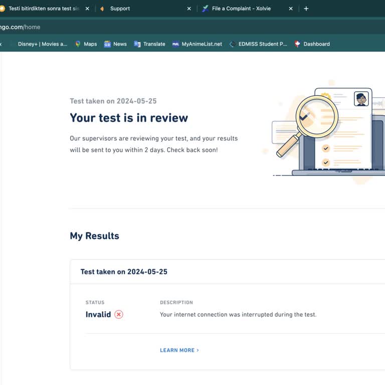 Mi prueba de Duolingo falla por problemas de internet con conexión perfecta