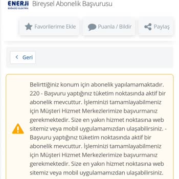 Ck Elektrik E Devlet Hatası