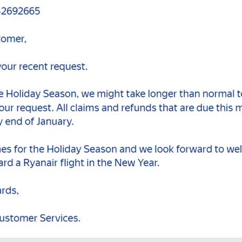 Ryanair: Problemas con el reembolso de mi billete Telaviv-Budapest