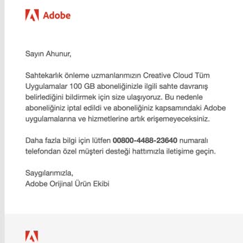 Cancelación sin aviso de mi suscripción Adobe Creative Cloud
