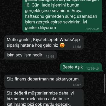 Retraso en el reembolso de Kiyafet Sepeti a pesar de las promesas
