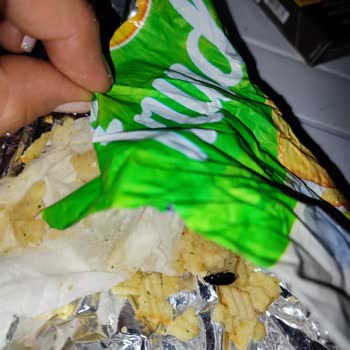 Encuentro de un escarabajo en mis Lay's Oven Chips, mi snack favorito