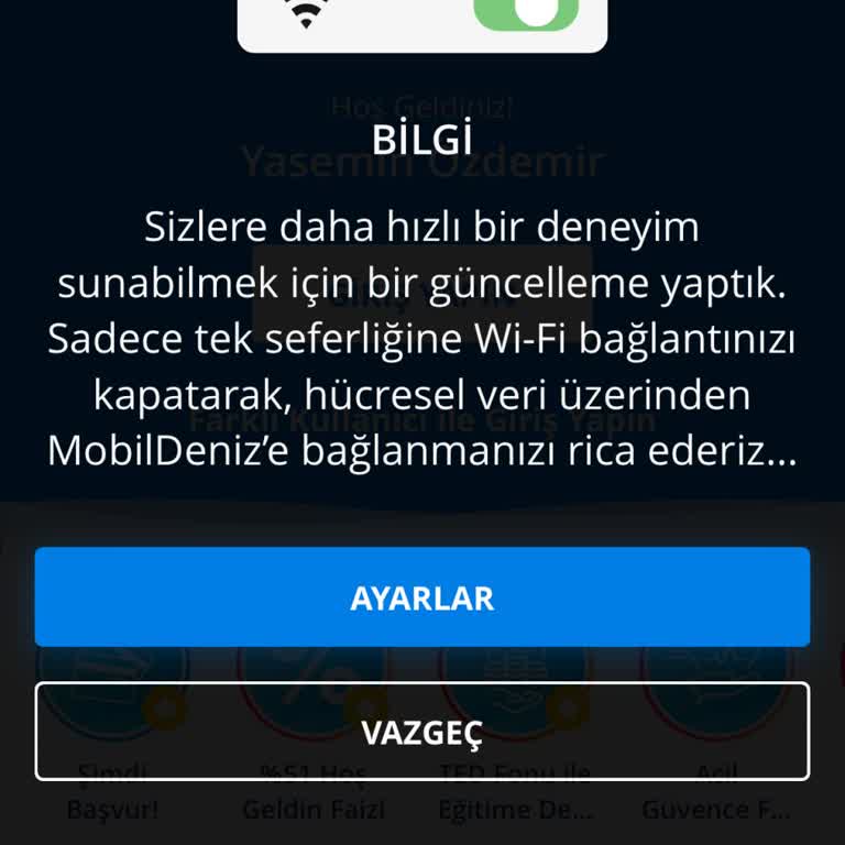 Denizbank'a Mobile Giriş Yapamıyorum