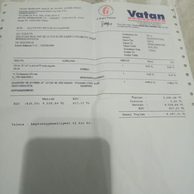 Samsung 50TU 8000 TV Açılmıyor