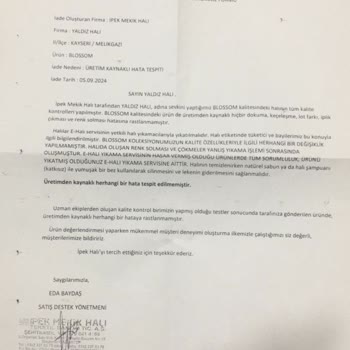 İpek Halı'da Yaşanan Garanti Ve Yıkama Sorunları