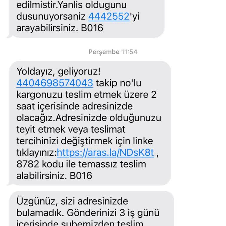 Aras Kargo Teslim Edilmeyen Kargo