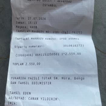 Massimo Dutti Sipariş Ürün Gelmedi