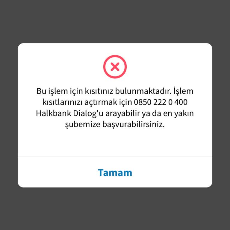 Halkbank İşlem Kıstı İşlemi
