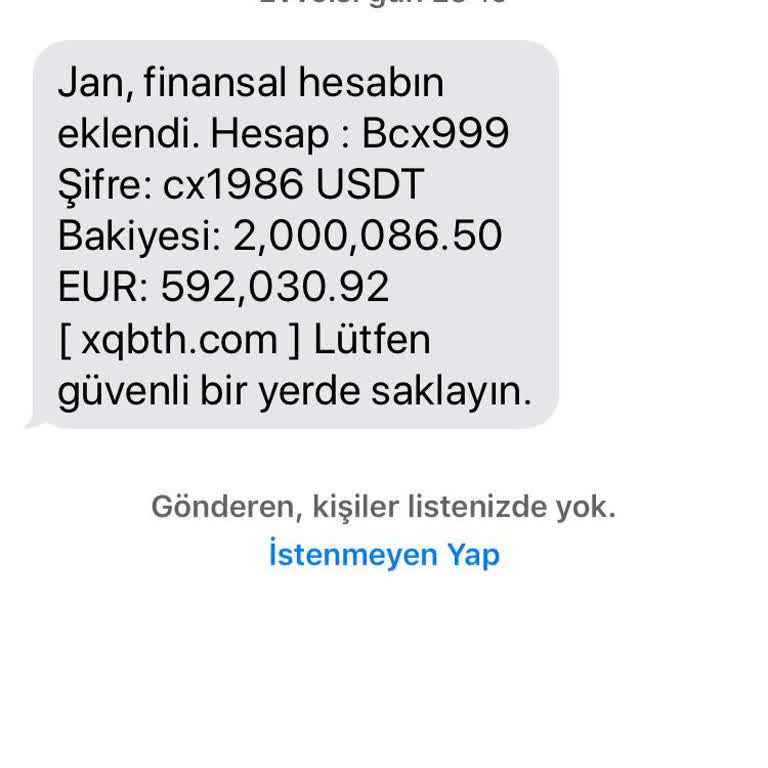 Xqbth.com Telefonuma Gelen Mesaj Kişisel Veri Mağduriyeti