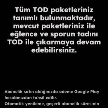 Tod TV Uygulama Kasma Problemi