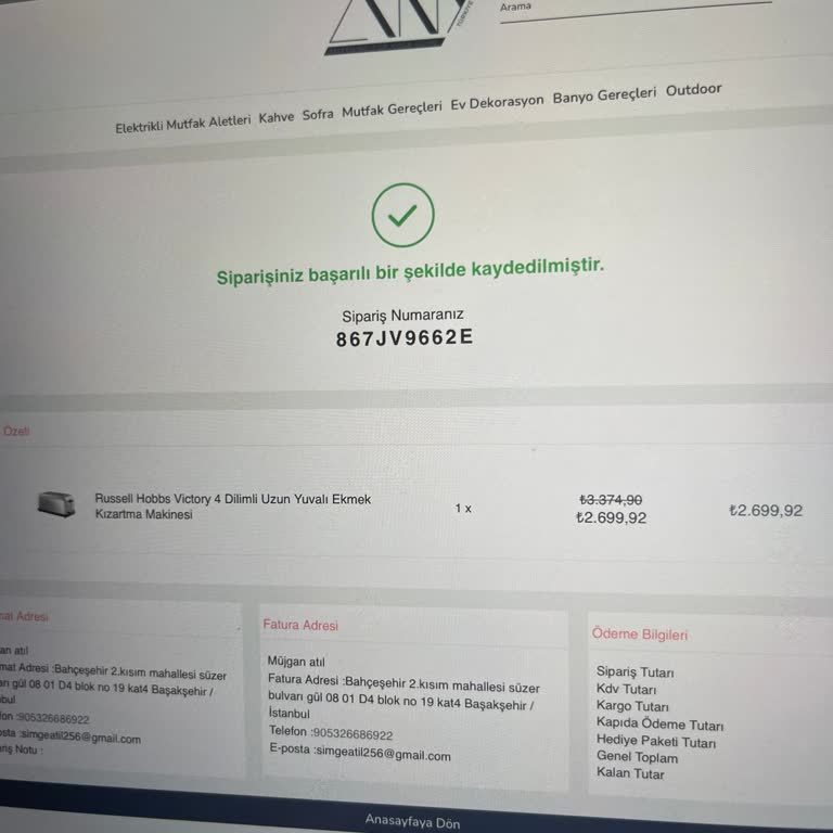 Any Home Para İadesi Yapmakta İsteksiz Davranıyor