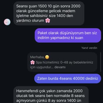 Luna Baby Spa Fiyatlarda İnsanları Yanıltma