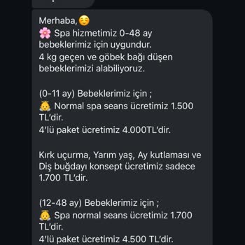 Luna Baby Spa Fiyatlarda İnsanları Yanıltma