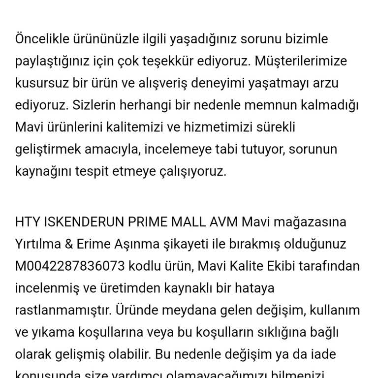 Mavi Hatasını Kabul Etmiyor