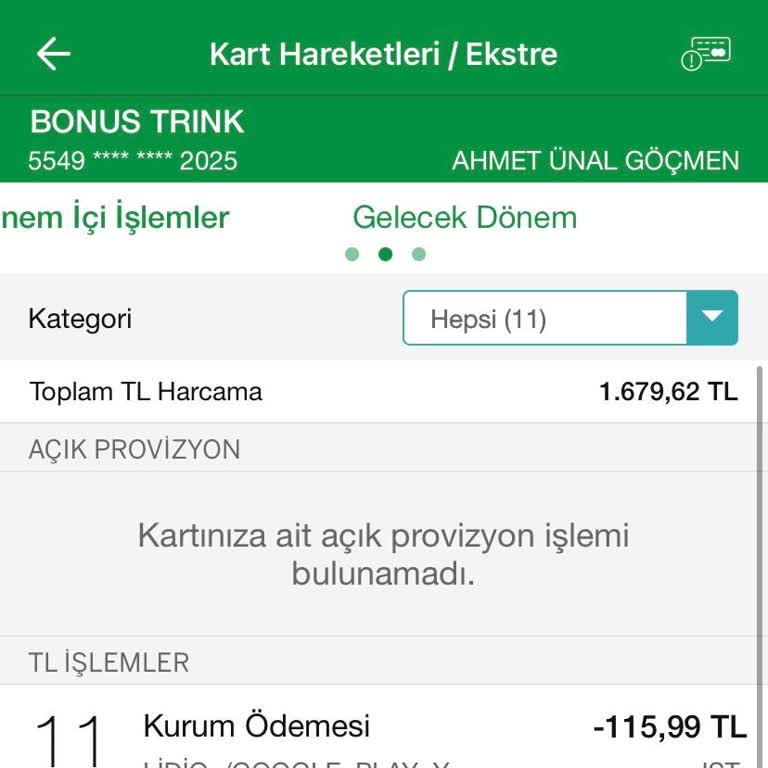 Lidio Kredi Kartı Çekimi