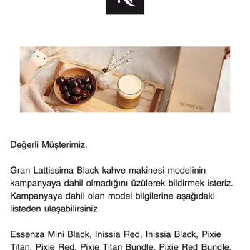 Nespresso Kapsül Hediyesi Alamıyorum