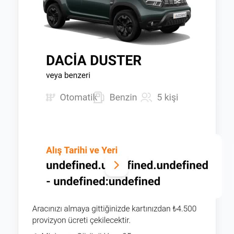 Autoland Otomotiv Autoland Rezervasyon Ücreti