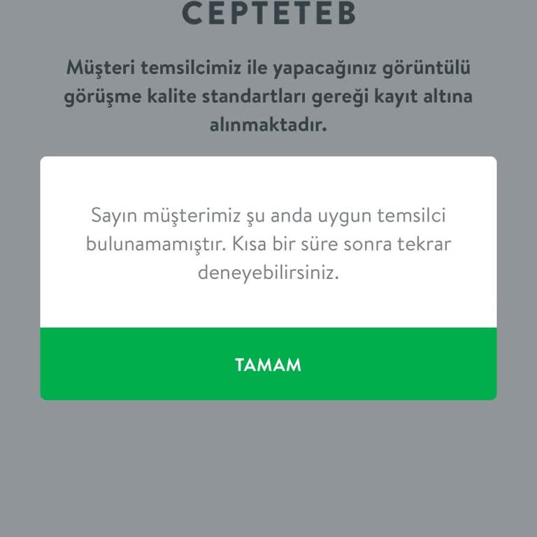 TEB Müşteri Temsilcisi Bulunamadı