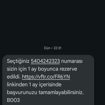 Vodafone Rezervasyon Hatası: Başkasına Ait Numara