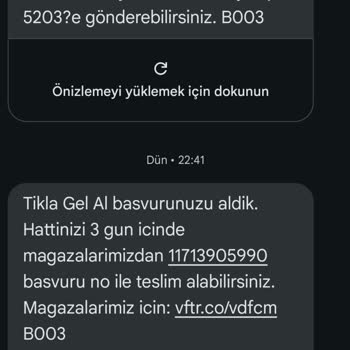 Vodafone Rezervasyon Hatası: Başkasına Ait Numara