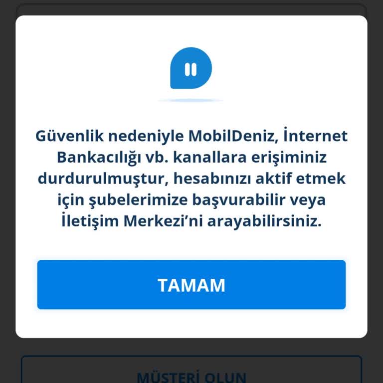 Denizbank Mobil Uygulaması Sorunu