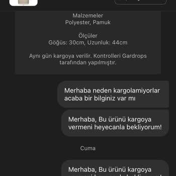 Gardrops Premium Kargomu Yollamıyor