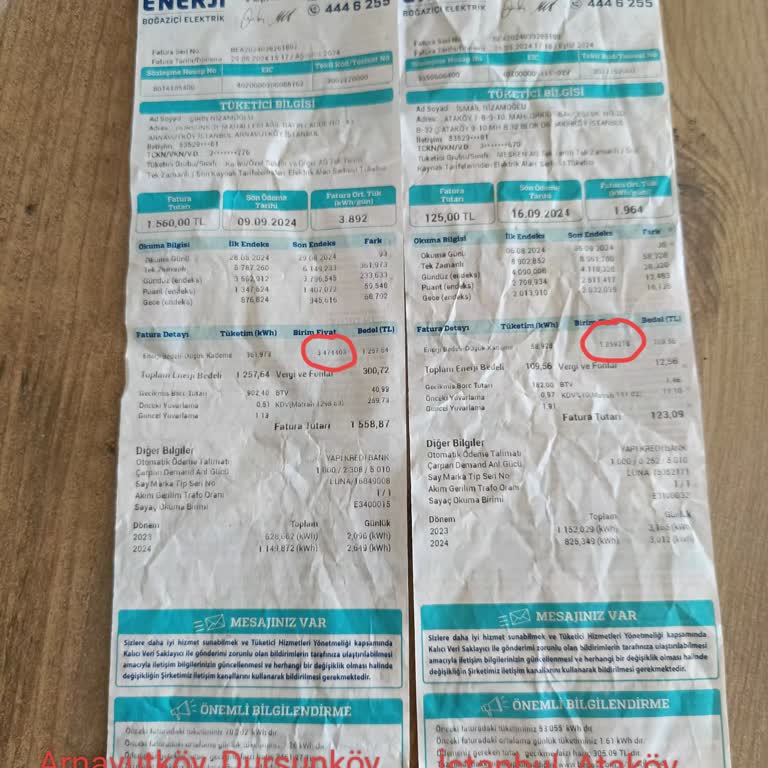 Boğaziçi Elektrik - BEDAŞ Dursunköy'deki Yüksek Elektrik Faturaları Hakkında Adaletsizlik