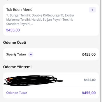 Getir Burger King Tok Eden Menü