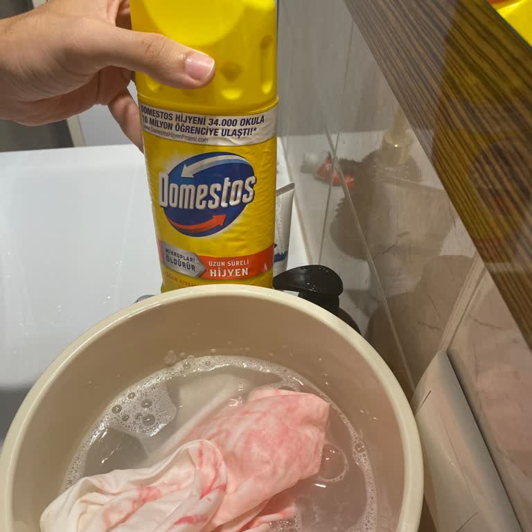 Domestos Tişörtümü Pembe Yaptı