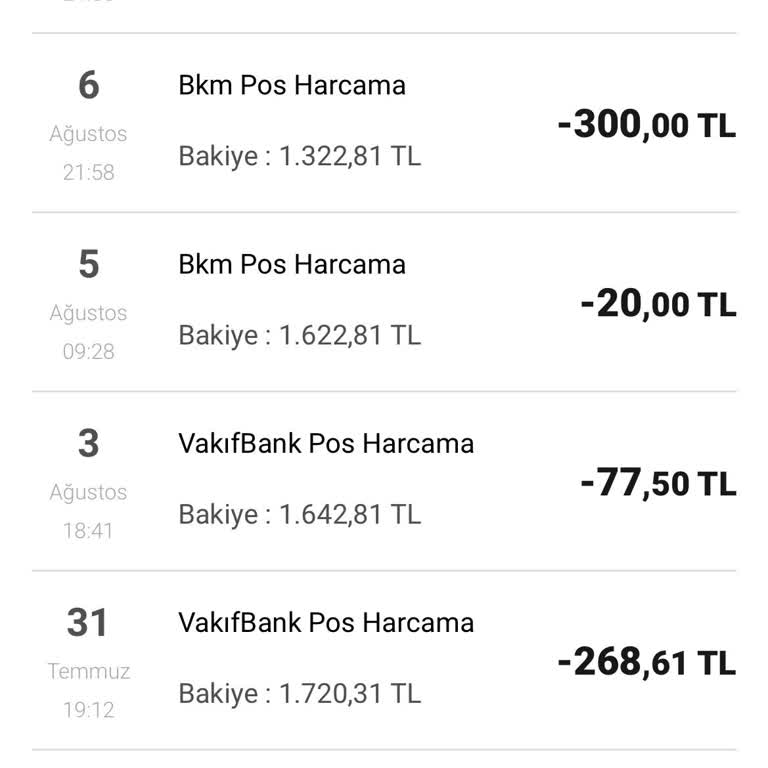 VakıfBank Hesap Hareketlerinde Anlamsız BKM Pos Harcamaları