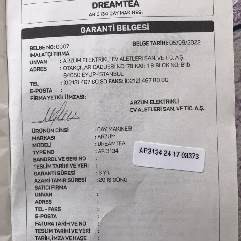 Arzum Kalitesiz Mal Satıyor