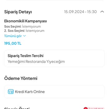 Sbarro Tıkla Gelsin Siparişimin İptali Ve Kaba Davranış