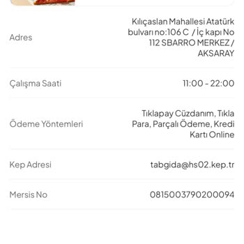 Sbarro Tıkla Gelsin Siparişimin İptali Ve Kaba Davranış