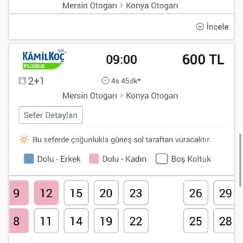 Kamil Koç Boş Koltuk Olmasına Rağmen Bilet Alamıyorum