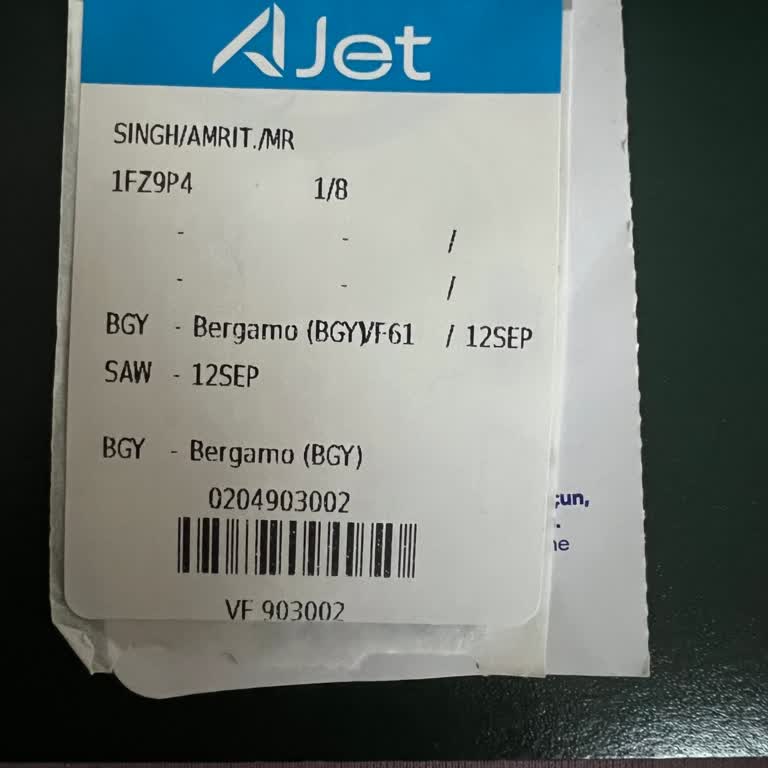 AJet Kayıp Bagaj (İstanbul -Münih)