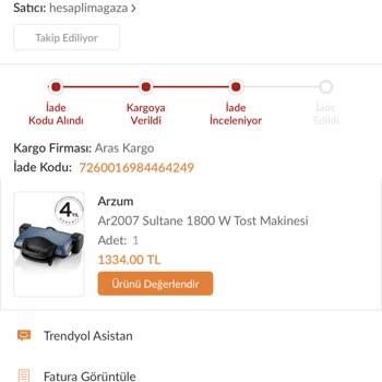 Trendyol Kusurlu Ürün Ücret İadesi Yapılmıyor